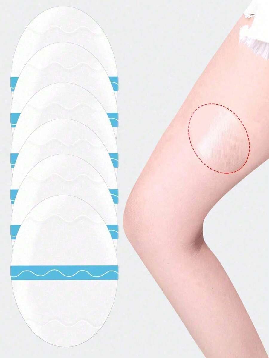 5-50pcs Invisible Thigh Anti-Chafing Patches, Thigh Anti-Chafing Stickers, Transparent Invisible Anti-Chafing Thigh Patches, Invisible Anti-Chafing Thigh Patches, Waterproof Patches, Invisible Thigh Patches, Waterproof, Comfortable Daily Wear, Waterproof Beauty Enhancement Patches, And Comfortable, Suitable For Daily Wear And Special Occasions Summer Cooling, Beach, Travel - Multicolor - View 1