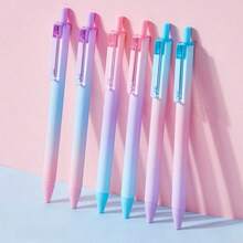 6/10 piezas Bolígrafo retráctil de tinta suave con degradado multicolor de 0,7 mm, práctico para oficina, estudio, escritura, regalo - Distribución mixta aleatoria - Ver 12