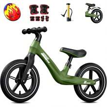 Bicicleta de Equilibrio para Niños de 1 A 3 Años con Asiento Ajustable, Bicicleta Sin Pedales Muy Ligera para Niños de 2 A 6 años, El Regalo para Un Niño - Verde - Ver 14