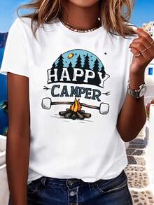 Camiseta unisex de manga corta, camiseta casual de manga corta con cuello redondo y estampado gráfico, perfecta para verano y primavera, diseñada para mujer, playeras hombre, spiderman, ,  mujer, romwe men, boho chic, maestras regalos, camiseta para mujer conjuntos curvy para mu, y2k - Blanco - Ver 6
