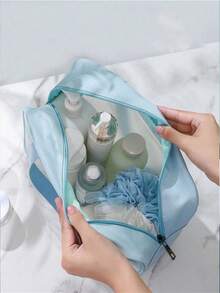 3件套旅行化妆包,PVC防水洗漱包,化妆刷收纳包,化妆品收纳袋,干湿分离,夏季旅行必备,香水收纳盒,化妆包,多功能行李包,数据包,手提包,内衣袋,适用于唇彩、口红、化妆刷、唇线笔、眉笔、眼影盘、内衣、牙膏牙刷、化妆品、护肤品、眉笔、粉扑、梳子、指甲油、美甲用品、珠宝、香水、文具、数码产品收纳 - 多色 - 查看 11