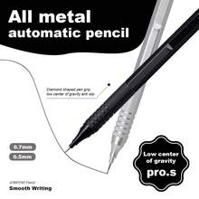 Bộ 2 bút chì cơ khí chất lượng cao, sáng tạo, cỡ ngòi 0.3/0.5/0.7/0.9/2.0mm, ngòi HB khó gãy, rất thích hợp cho phác thảo, vẽ tranh, dụng cụ vẽ, văn phòng phẩm (1 bút + 1 hộp ngòi chì) - Nhiều màu - Xem 5