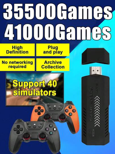 1 Set 41000 Retro Game Controller, HD TV Game Console With 2.4G Wireless Gamepad, Plug And Play 40 Emulators Suitable For Teens And Adults