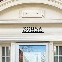 Available In 6 Sizes! Custom Metal Doorplates, Housewarming Gifts, Address Plates, House Numbers, Made Of Solid Metal. Curb Appeal - Black - View 8