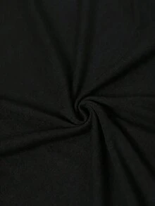 Camiseta Casual de Manga Corta con Cuello Redondo para Mujer, Estampado de Corazón con la Frase 'Be Yourself, Don't Apologize' en Gris Mezclado, Perfecta para Cualquier Temporada y Lavable a Máquina con Corte Holgado. Nuevo Lanzamiento. - Negro - Ver 3