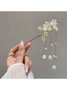 Chinese Style Cute Ancient Style Tassel Hair Stick For Women, High-End Hanfu Hair Ornament, Gift Hair Pin – High-End Design, Minimalist And Unique, Alloy Material, Easy To Use, Beautiful Gift - Hairpin - View 14