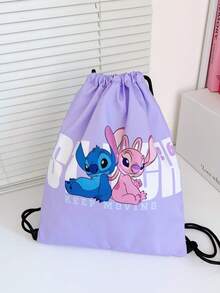Disney 1个迪士尼背包,卡通抽绳背包,儿童背包,可扩展胸包,旅行包,多功能收纳包,时尚手提包,牛津布单肩包 - 彩色 - 查看 14