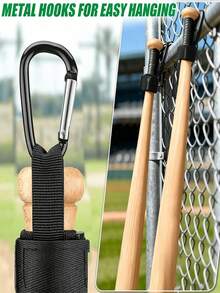 Adjustable Baseball Bat Holder | Fits All Bat Sizes, Portable Display Stand With Metal Hook, Suitable For Indoor And Outdoor Use, With End Caps - Multicolor - View 2