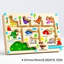 Magnetic Color And Number Maze, Wooden Color Sorting Board, Montessori Counting Matching Game, Fine Motor Skills Toy For Toddlers And Kids, Magnetic Stone Puzzle Board - Multicolor - View 4
