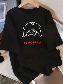 Camiseta de Mujer de Manga Corta con Diseño Exclusivo y Estampado, Novedad Verano 2025, Top Holgado de Media Manga para Mujer |   Diseño exquisito |   Suelto y cómodo |   Fácil de combinar | - Blanco - Ver 4