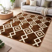 Casa Laura Enxovais Soft Flannel Rug In Modern Prints 2.00 X 1.50 - Various Colors - GEOMETRIC CHOCOLATE - View 4