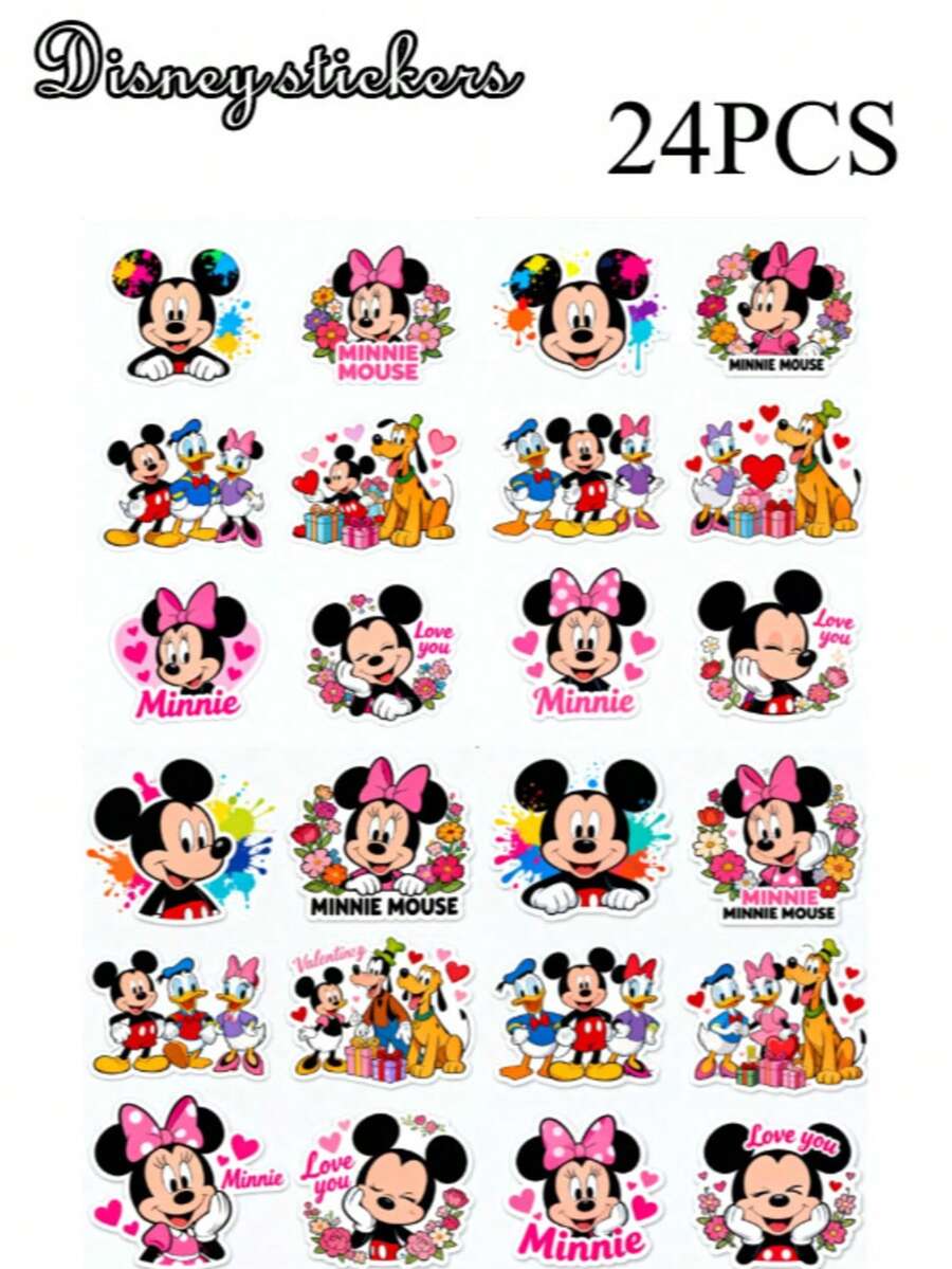 Disney Hình dán tự dính hình chuột Mickey dễ thương, decal vinyl chống thấm nước với hình ảnh HD sống động và màu sắc tươi tắn, chống trầy xước, chống nắng và không để lại cặn sau khi bóc. Lý tưởng để trang trí bình nước, máy tính xách tay, ốp điện thoại, hành lý, sổ tay và các sản phẩm thủ công DIY. Hoàn hảo cho trẻ em, thanh thiếu niên và người hâm mộ phim hoạt hình, tuyệt vời cho quà tặng sinh nhật, quà tặng tiệc tùng, phần thưởng trong lớp học và bộ sưu tập trang trí hàng ngày. - nhãn dán - Xem 1