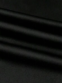 Camiseta bicolor en blanco y negro con estampado de lazo simple - Casual y versátil - Negro - Ver 6