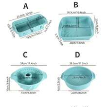 Silicone Cake Baking Mold Set High Temperature Resistant Oven Baking Dish Cake Bread Toast Kitchen Muffin Baking Mold - b - Ver 7