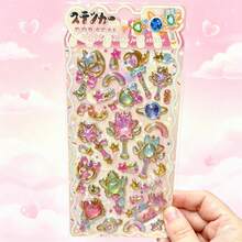 3D Gem-Shaped Stickers, Candy And Magic Wand Diamond Stickers, Reusable Decorative Decals. Suitable For Notebooks, Water Bottles, Skateboards, Etc. Perfect As Gifts And Reward Decorations. - Multicolor - View 5