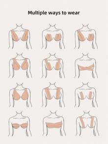 Chest Lift Tape, Suitable For Small And Large Bust, Elastic Chest Binder, Summer - Khaki - View 6