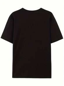 VivaGlam-Plus-Size Women'S Baseball Heart Pattern T-Shirt for Game Day | Casual Short-Sleeve Round-Neck Shirt, Breathable And Close-Fitting, Round-Neck, Slightly Elastic Fabric, Geometric Pattern Design, Suitable for Team Activities And Casual Wear - Negro - Ver 2