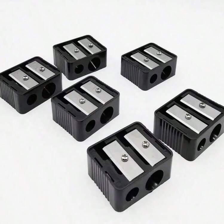 1/2 chiếc gọt bút chì hai lỗ, thích hợp cho bút kẻ mắt, bút kẻ lông mày, bút kẻ môi và bút trang điểm. Đồ dùng văn phòng phẩm và học tập, mùa tựu trường. - A - Xem 4