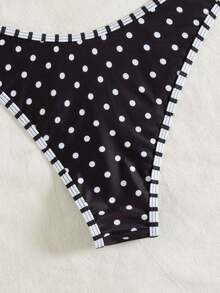 Set de 2 bikinis sexy y de moda en negro y blanco para mujer, ropa de playa de verano para vacaciones - Negro - Ver 6