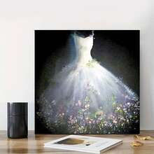 Kit de pintura de diamantes 5D "Vestido de novia", pintura de diamantes de diamante completo, regalo de artesanía de decoración del hogar - Ver 1