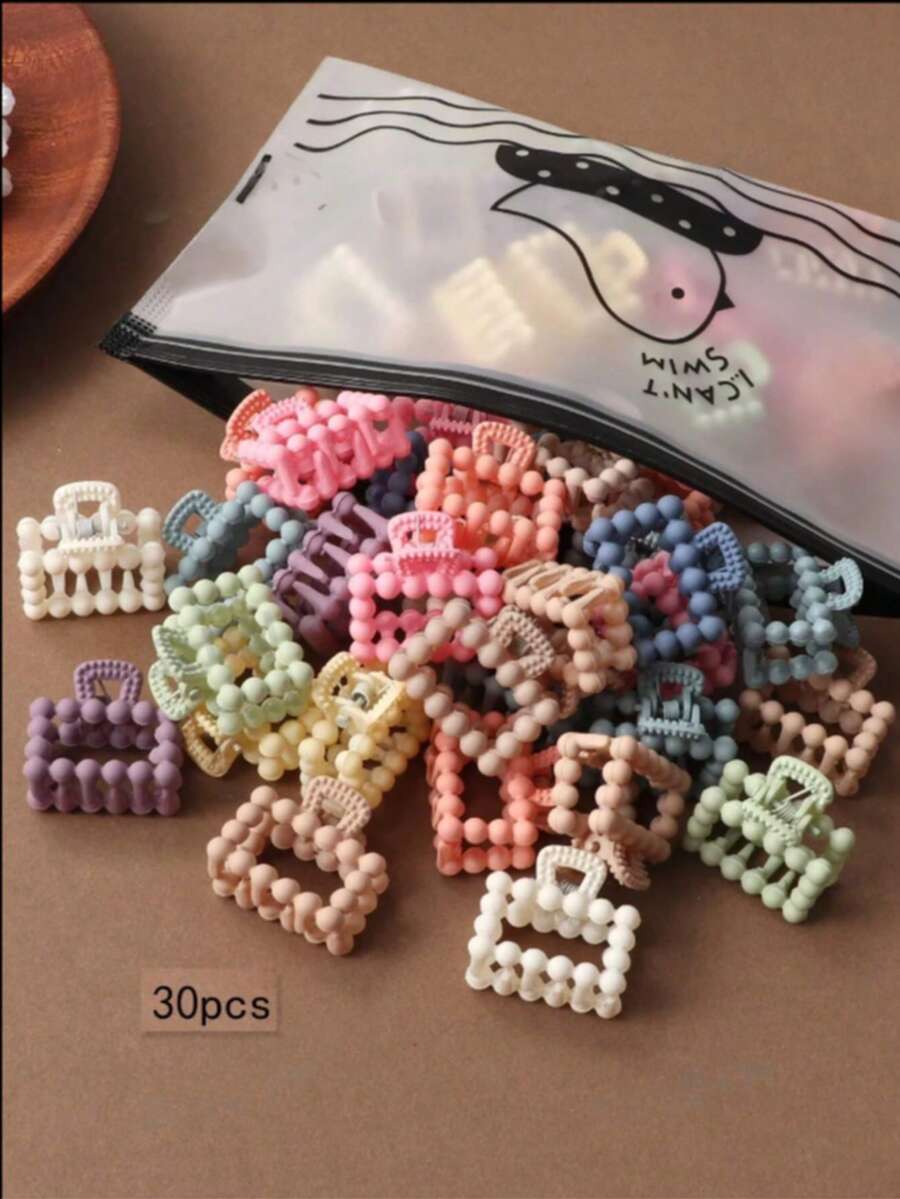 10个/20个/30个/中号可爱花朵发爪夹 - 彩色 - 查看 1