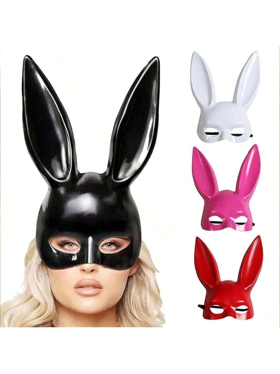 1 chiếc mặt nạ tai thỏ bóng D EXCEED dùng cho lễ hội hóa trang, trang phục Halloween, tiệc hộp đêm, sự kiện cosplay, lễ hội hóa trang, biểu diễn sân khấu. - Nhiều màu - Xem 1