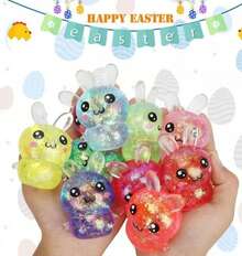 2Pack New Glitter Crystal Rabbit Shaped Squeeze And Release Toys, Slow Rebound Release Toys, Casual Holiday Gifts, High Aesthetic Dopamine Colors- Soft And Slow Back,Sticky Stress Relief Toy,Cute Stuff,Travel Portable Fidget Squeeze Toys,Squishy,Perfect For All Ages Austism,Ideal Holiday Gifts,Fun Cute Gift,Birthday Gifts,Easter Gifts,Halloween Gifts,Christmas Gifts,Christmas Stocking Fillers,Party Bag Fillers( Random Color) - 1 gói Thỏ lấp lánh - Xem 7