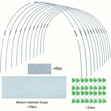 Greenhouse hoops suitable for DIY or wider plant tunnels, rust resistant fiberglass poles, and plant supported garden stakes - 122 piezas - Ver 8