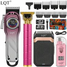 LQT家用理发工具套装（4件套/3件套/1件套） - 便携式可充电理发器、胡须修剪器、耳鼻毛修剪器和电动剃须刀，无线多功能男士理容套装，USB充电迷你理发器，是居家理发、胡须造型和个人护理的理想之选，也是节日和父亲节的绝佳礼物。 - A-粉紅色 - 查看 14
