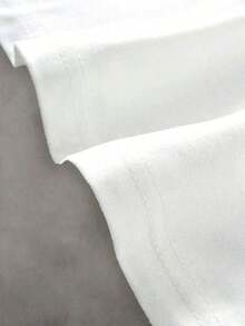 Ropa de Verano a la Moda, Camiseta de Cuello Redondo para Mujer con Estampado de Doble Cara, Diseño Simple, Cómoda y Transpirable, Tejido Suave de Ajuste Confortable, Diseño Clásico Lavable a Máquina, Estilo Cómodo para Todas las Temporadas, Adecuada para Uso Diario Casual, Muestra un Estilo Natural y Elegante de Crop Tops. - Blanco - Ver 5