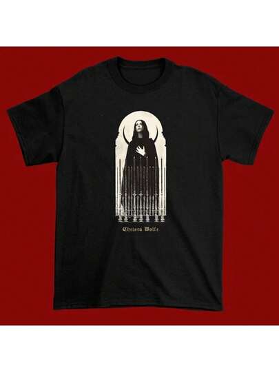 Camiseta negra Chelsea Wolfe, talla S