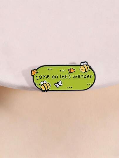 Broche de abeja y mariposa de pradera, insignia con tema de viaje primaveral, accesorio de pin elegante, perfecto para entusiastas de actividades al aire libre, idea de regalo única