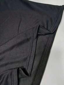 Fashionable Short-Sleeved Shirt For Men's Leisure Sports, 2D Printed Pattern, Stretchy And Comfortable, Suitable For Sports, Travel, Casual Daily Wear - Conventional Round Neck Version, Knitted Fabric, Patterned T-Shirt, Comfortable Shirt, Fashionable Printed Short-Sleeved Men's Shirt - 黑色 - 查看 3