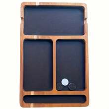 1 Hộp đựng đồ để bàn bằng gỗ - Hộp gỗ nhiều tầng chắc chắn, có thể đựng kính/điện thoại/tai nghe, khay để bàn văn phòng có vách ngăn, thích hợp cho mùa tựu trường. - Nhiều màu - Xem 7