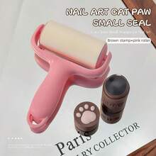 Cat Paw Nail Art Stamping Kit - Includes Cute Transparent Silicone Stamp, Stamping Plate, Cleaning Roller, Suitable For Nail Polish Transfer Printing, Nail Art DIY Tools For Beginners And Nail Salons - Multicolor - View 16