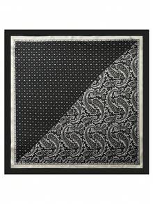 1pc Elegant Cashew Print Spring Bandana Scarf Head Wrap Tie Decorative Silk Scarf - Multicolor - View 6