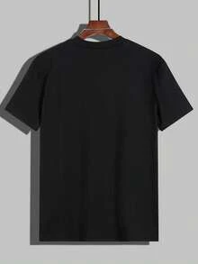 Men's Casual Short Sleeve Crew Neck T-Shirt With Cupid Print, Pink And SADBOYZ, Modern Retro Style, Suitable For All Seasons, Black, 100% Heavy Cotton 220g, Sizes S - XXL - 白色 - 查看 4