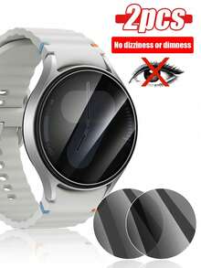Navigator 2 piezas de protector de pantalla de vidrio templado compatible con Samsung Galaxy Watch5 Pro 45mm/Watch4 Watch6 Classic, Galaxy Watch4 5 Pro 6 Classic 40mm 44mm 43mm 47mm, anti-arañazos, anti-espía, cobertura completa, dureza 9H, alta sensibilidad, compatible con todos los estuches protectores, resistente al agua, anti-huellas dactilares, accesorios esenciales para la protección de la pantalla del reloj, aplicable a protección diaria, oficina, hogar, protector de pantalla de reloj, cubierta de reloj, accesorios de reloj a prueba de golpes, resistente a arañazos - Negro - Ver 18