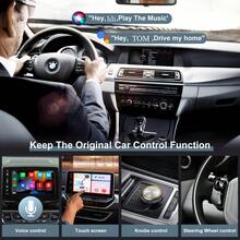 Bộ chuyển đổi USB CarPlay & Android Auto 2 trong 1, kết nối có dây sang không dây, cắm là chạy, dành cho hệ thống thông minh trên ô tô, bộ chuyển đổi WiFi 5.4 không dây với nhận diện giọng nói thông minh, kết nối liền mạch cho ô tô, tương thích với các thiết bị Type-C. - TAB0A - Xem 10