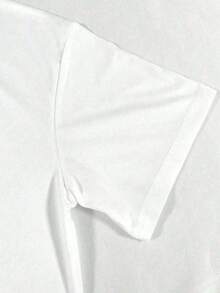 Playera Multicolor con Moño Minimalista estampado- Casual y Versátil REBK - Blanco - Ver 4
