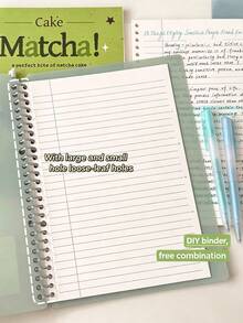 B5 Dessert Themed Notebook, Detachable Loose-Leaf Design, 80GSM Thick Lined Paper, 180° Lay-Flat, Tearable Pages, Cute Dessert Cover Notebook For Students, Office, Note Taking, Exam Prep, Journaling School Supplies - Multiple Options Available - View 3