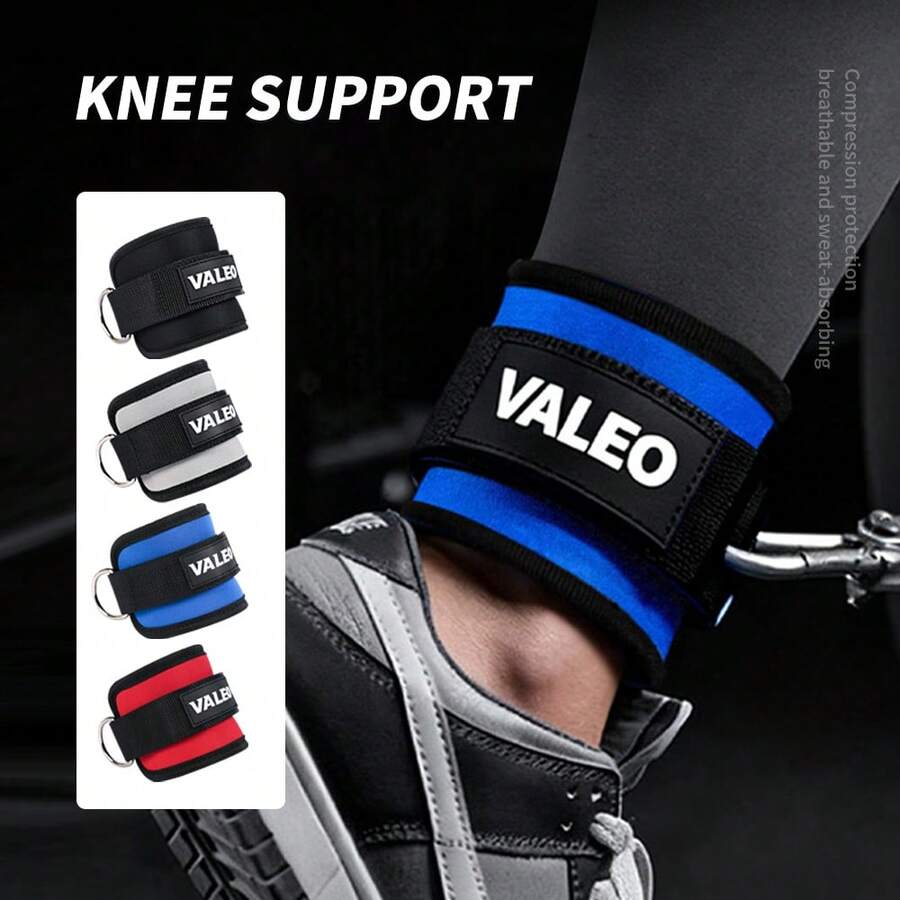 1pc Rubber Ankle Strap For Gym, D-Ring Ankle Cuff For Cable Machine, Breathable Adjustable Leg Training Strap For Hip Abductors, Strength Workout Gear For Fitness Enthusiasts - Multicolor - View 1