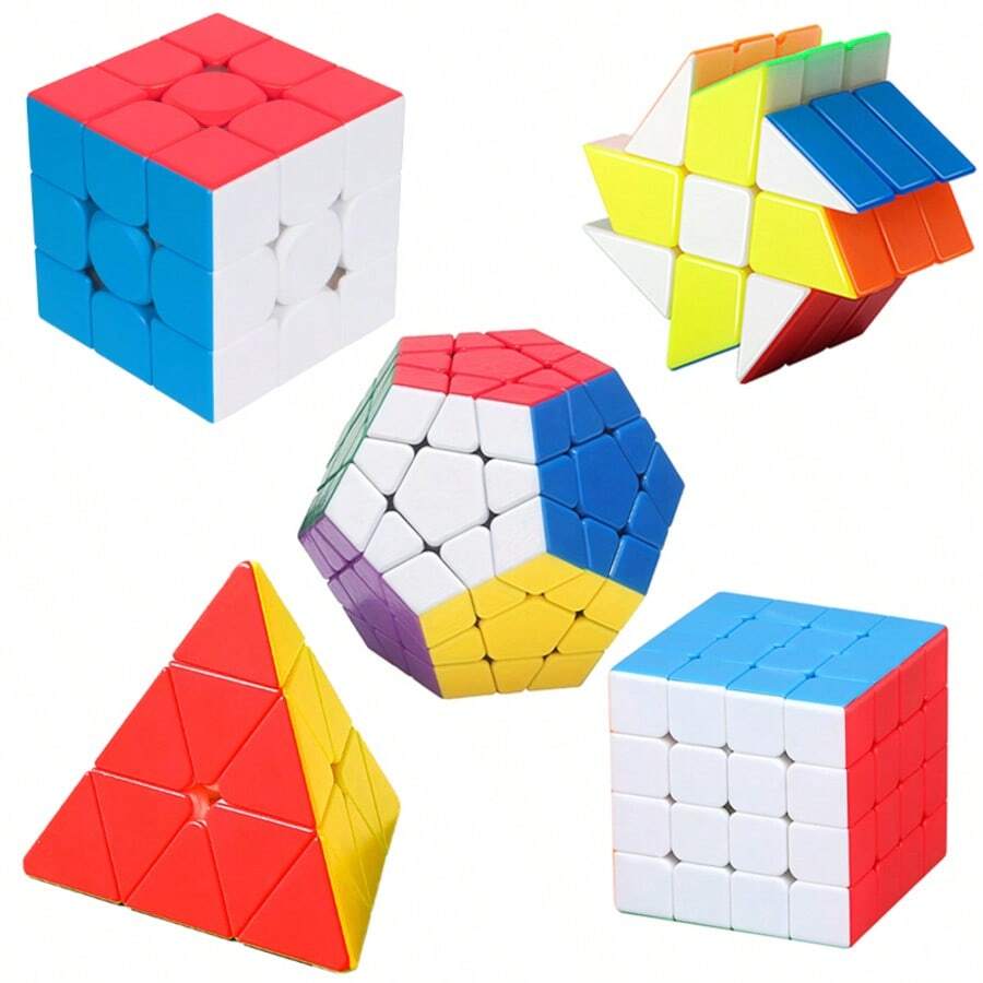 sengso Speed Cube Pyramid + 3x3 + 4x4 + Megaminx + Mirror + Mini 3x3 Keychain + Skewb + Fenghuolun Puzzle Cube Toy For Kids Educational Toy - Multicolor - View 1