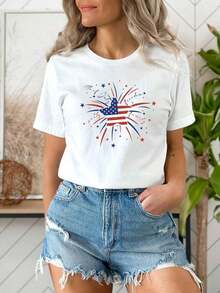 Short-Sleeved T-Shirt For Women With The Lyrics "Oh My God, Spoiled By My Husband" - White - View 7