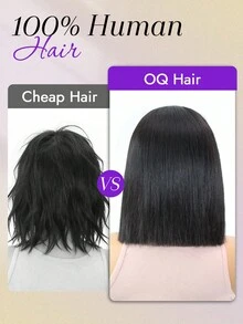OQ 200%密度 10-16英吋直髮波波頭假髮,預修剪透明髮線,100%真髮,透氣舒適,適合日常佩戴,低掉髮,完美適用於派對、Y2K風格、Cosplay、學校、假期 - S1 - 查看 10