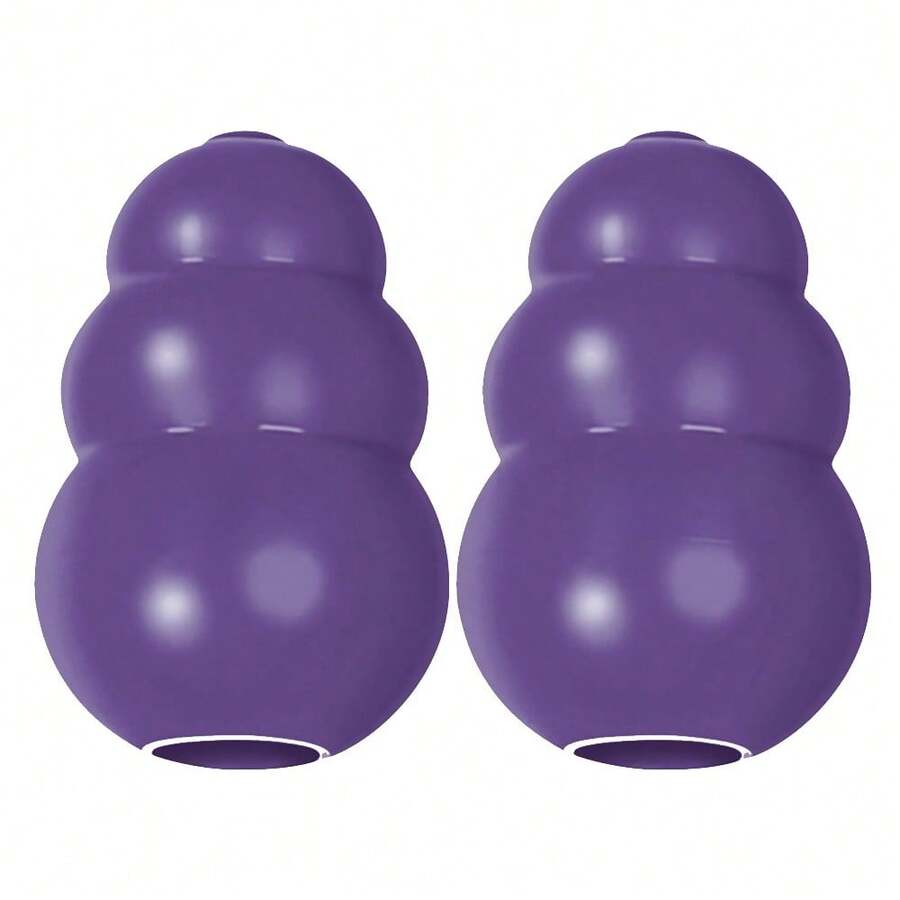 Senior - Dog Toy With Gentle, Natural Rubber - Durable Dog Toy For Older Dogs - Use Treats With Stuffable Chew Toy - Treat Toy For Chewing & Fetching - For Large Dogs - Medium(2-pack) - View 1