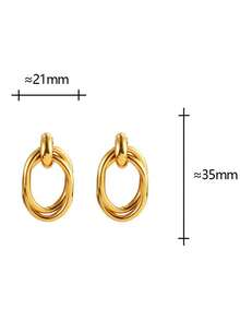 Pendientes elegantes y minimalistas con diseño de hoja, pendientes retro de hoja de árbol para mujeres - pendientes - Ver 8