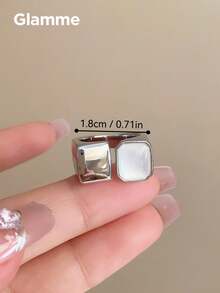 1pc Minimalist Metal Open Ring, Luxury Casual Vacation Commute Versatile Jewelry For Women - Silver - View 7