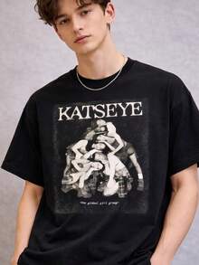 Vintage Graphic T-Shirt – Black Streetwear Tee, Y2K Aesthetic,Unisex Fashion camisetas para hombre playeras de hombre ropa hombre conjunto de hombre playera de hombre cosas de hombre vestido casuales para mujer conjuntos de mujer blusas elegantes camisetas para mujer vestido de mujer - Negro - Ver 1