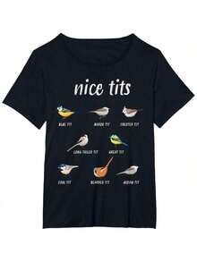 Nice- Funny Bird Watching Gift Birder T-Shirt - Black - View 4